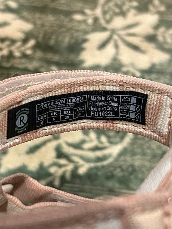 (8) Teva Women's Midform Universal Sandals Brown Sugar Tan Light Pink Platform - Picture 4 of 10